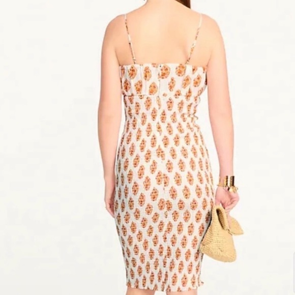 NWT JCrew Smocked linen dress in gathered floral block print - Picture 6 of 6